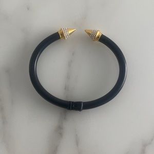 Vita Fede Black and Gold Cuff Bracelet